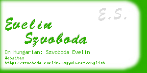 evelin szvoboda business card